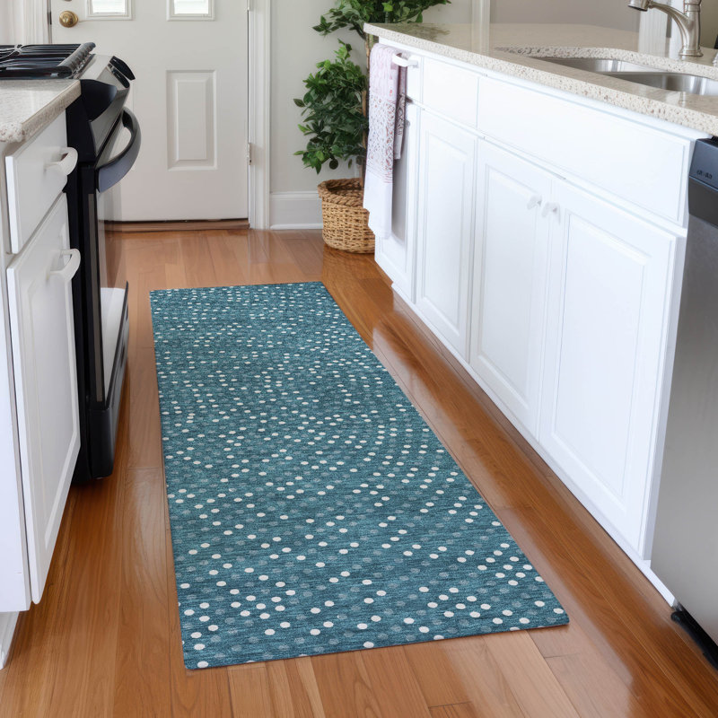 Premium Machine Washable Colmenero AMF1021 Circles Rug, Runner 2'3" x 7'6"