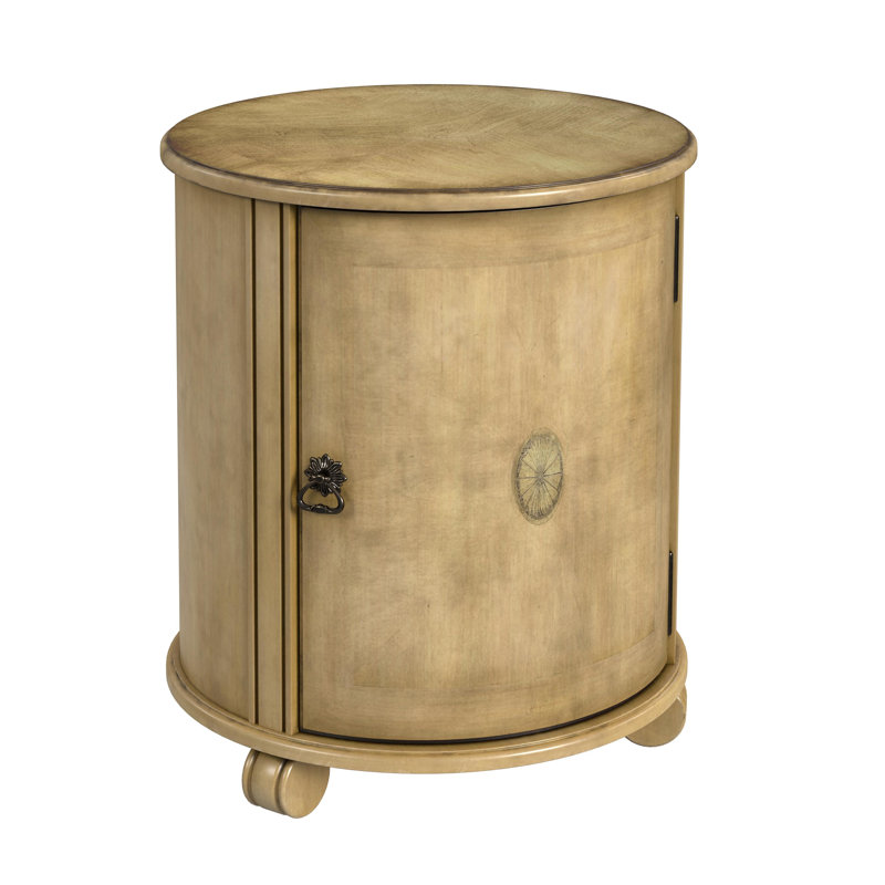 Table de bout avec rangement Lunado, Sable pâle