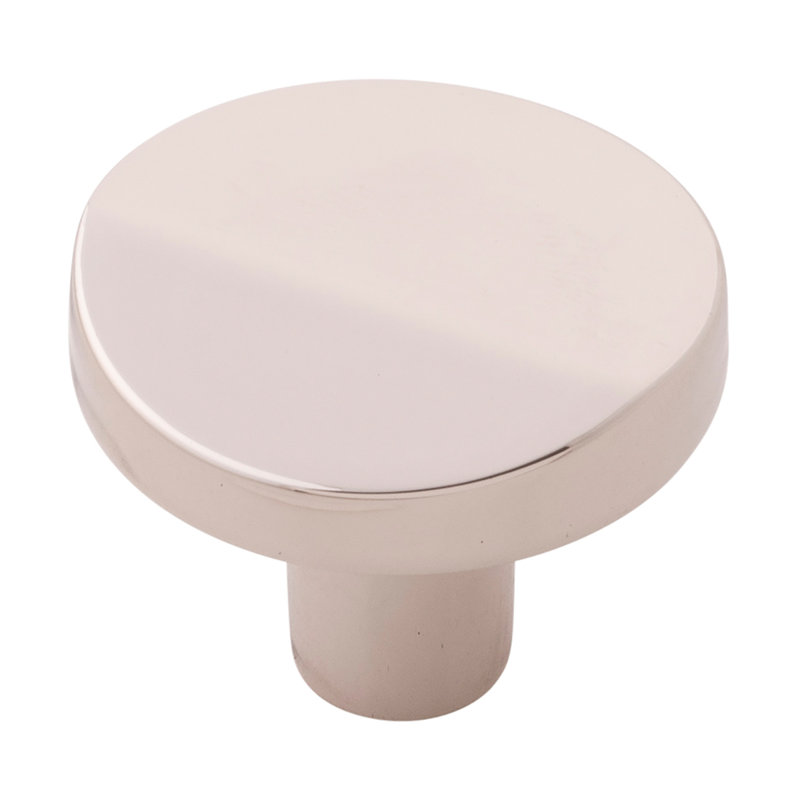 Veer Round Knob, Polished Nickel