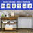 Rustic Brown 360° Rotating Sofa Table with Storage Drawer
