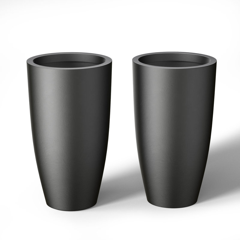 Khailey Handmade Pot Planter, Charcoal Black