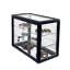 Vitrine de comptoir en verre trempé avec porte coulissante en verre et serrure-511233067