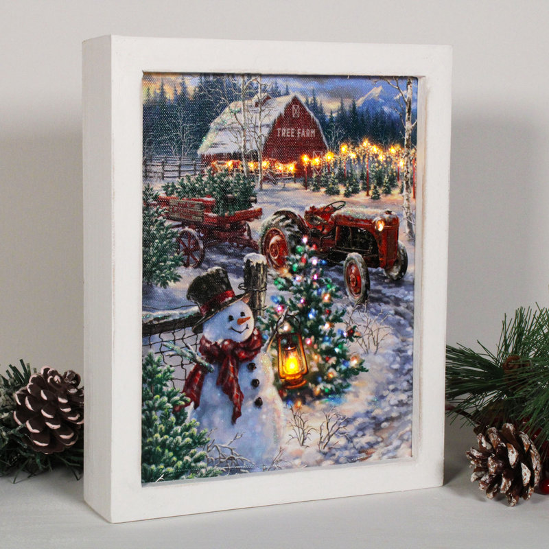 Christmas Tree Farm 8x10 Lighted Shadow Box