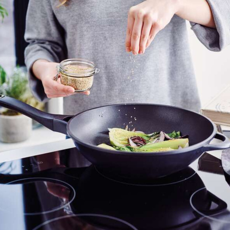 Alva Energy 12" Premium Ceramic Nonstick Wok Pan for Stir Frying