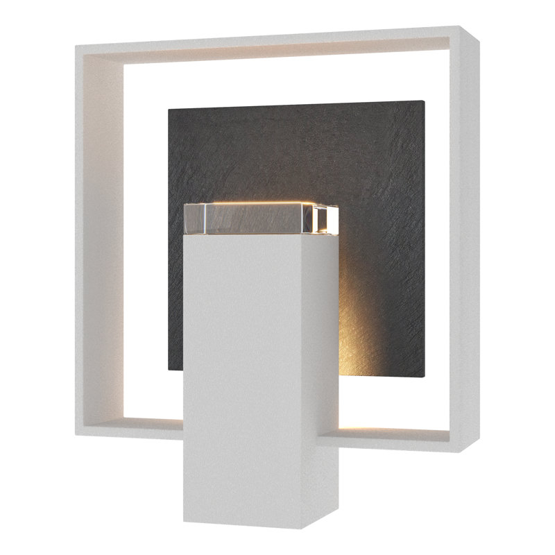 Shadow Box Aluminum Wall Light, White, 11.7" H x 10" W x 4" D
