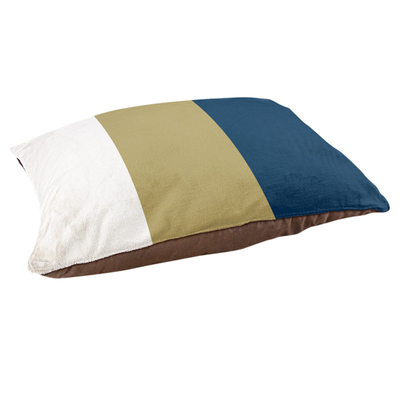 Coussin Golden State, Moyen (l 28 po x P 18 po x H 6 po), Milieu doré / bleu
