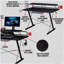 Bureau d'ordinateur avec tablette Sport TS-200, noir