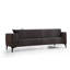 Canapé-lit polyvalent à 3 places, gris foncé, 90,6 po x 37,4 po x 30,3 po | Structure en bois de hêtre durable et en carton, tissu 100% polyester | Mécanisme de dossier pivotant, facile à nettoyer | Parfait pour les petits espaces et les chambres d'amis-686003146-686003145