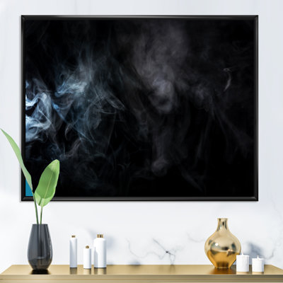 Tempête mystique grise et noire - œuvre d'art moderne sur toile
