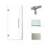Porte de douche à charnière en bronze champagne avec verre transparent l 32 po x H 76 po Transolide Elizabeth-106675085