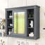 Armoire de rangement murale avec miroir et 6 tablettes ouvertes Yavonda-255705494