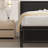 Belah Twin Size Bed Frames with Linen Upholstered Headboards and Nailhead Trim, Heavy-Duty Metal-772079577