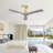52 Inch Indoor Ceiling Fan Without Light 3 Solid Wood Blades Remote Control Reversible DC Motor-1629193082-1629193086