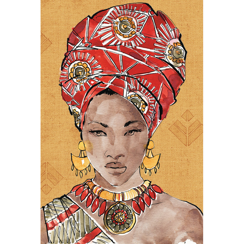 African Flair IV Warm by Anne Tavoletti - Graphic Art, Wrapped Canvas, 122 cm H x 81 cm W