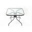Tables de patio modernes, table de salle à manger en acier trempé de 35 pouces pour la cour