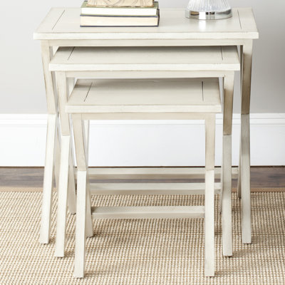 Dawn Solid Wood Cross Legs End Table
