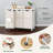 Laundry Hamper with Wheels,(130L), Rolling Laundry Basket,Removable Oxford Fabric Laundry Bags,(Greige + Black)-339277907
