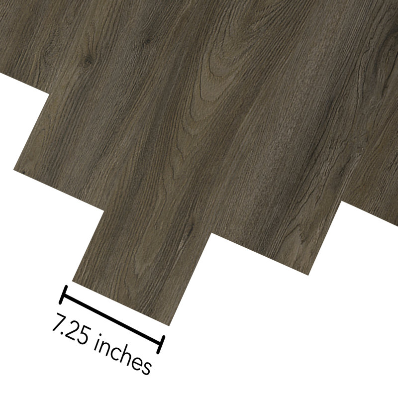 Basics 20 mil T x 8 in. W x 48 in. L Glue down Waterproof Vinyl Plank Flooring (58 sqft/case), Serene Slate