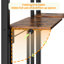Lit simple superposé au-dessus noir avec table pliante, 3 tiroirs de rangement, ports de charge encastrés et CA, lumières à DEL, rails