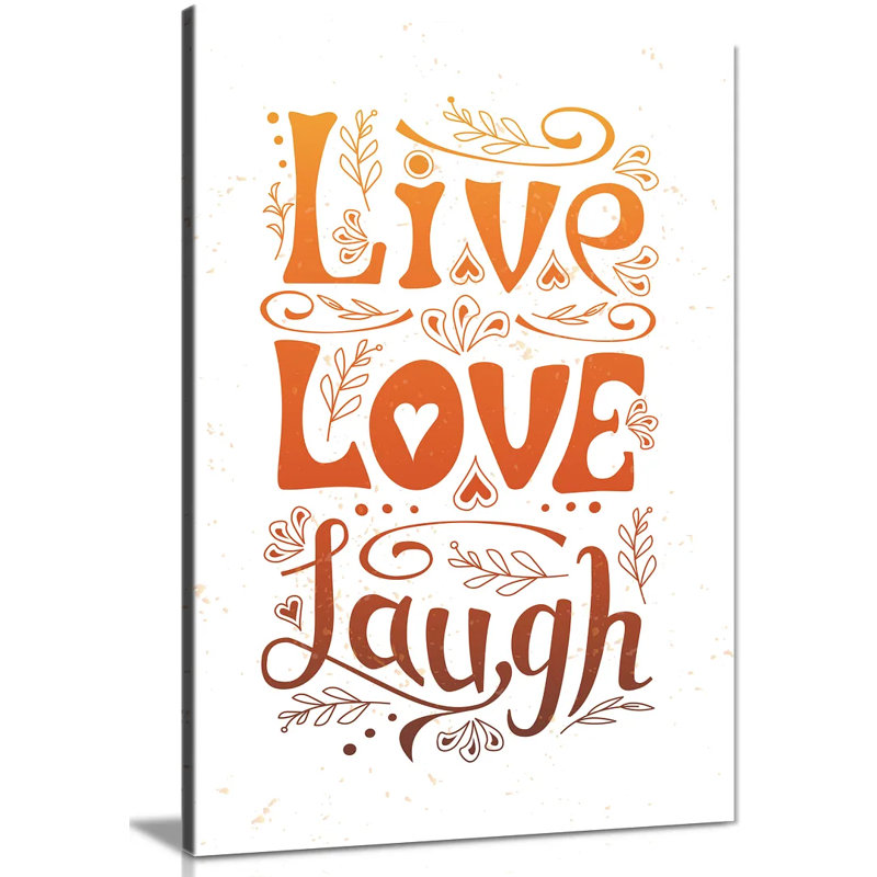 Live Love Laugh Home Decor - Wrapped Canvas Print, 76cm H x 51cm W