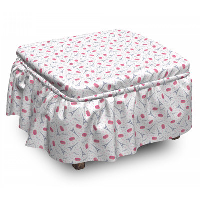 Box Cushion Ottoman Slipcover