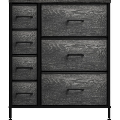 Commode Sorbus avec 6 tiroirs en faux bois - Armoire de rangement pour vêtements