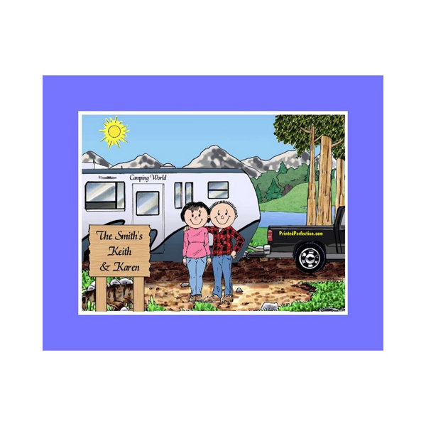 Printed Perfection Personalized RV Lovers - Bumper Pull Trailer Cartoon ...