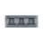 Glass Dinnerware 12.25" x 4" Rectangular Charcoal Glass Sectional Plate (Set of 2)