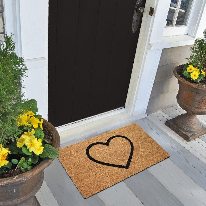 Feofan Heart Outlined Doormat