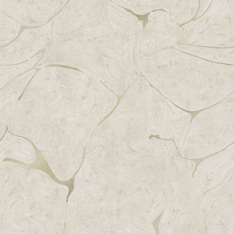  Rouleau de papier peint abstrait moderne en marbre, Blanc