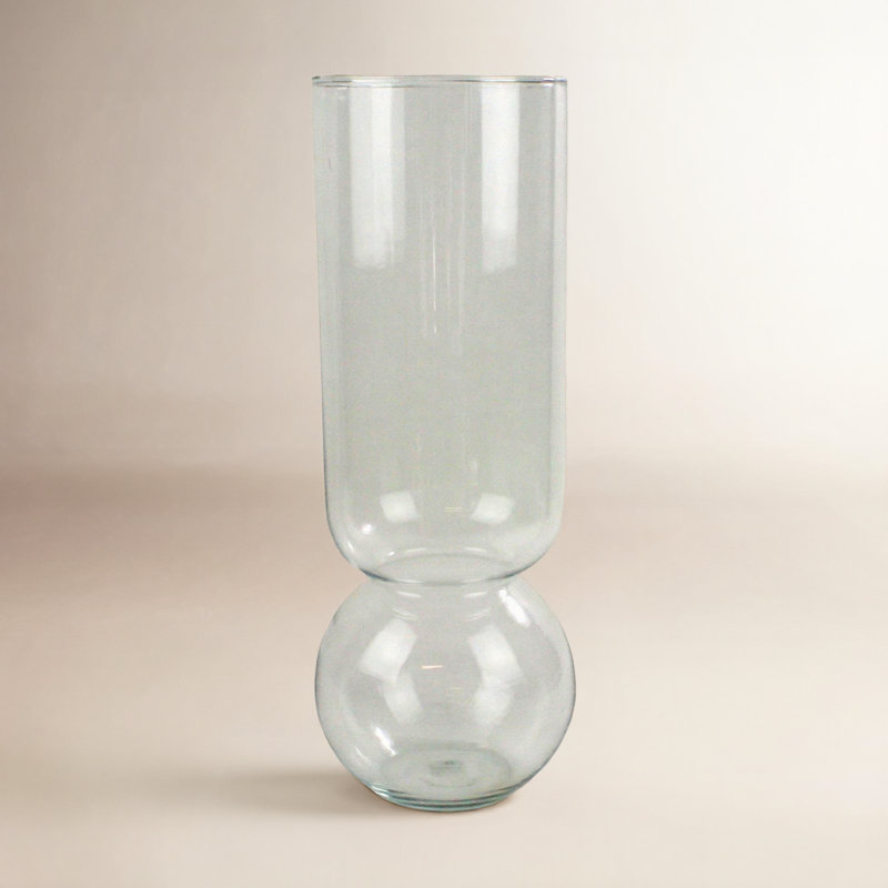 Glass Table Vase, 15" H x 5" W x 5" D