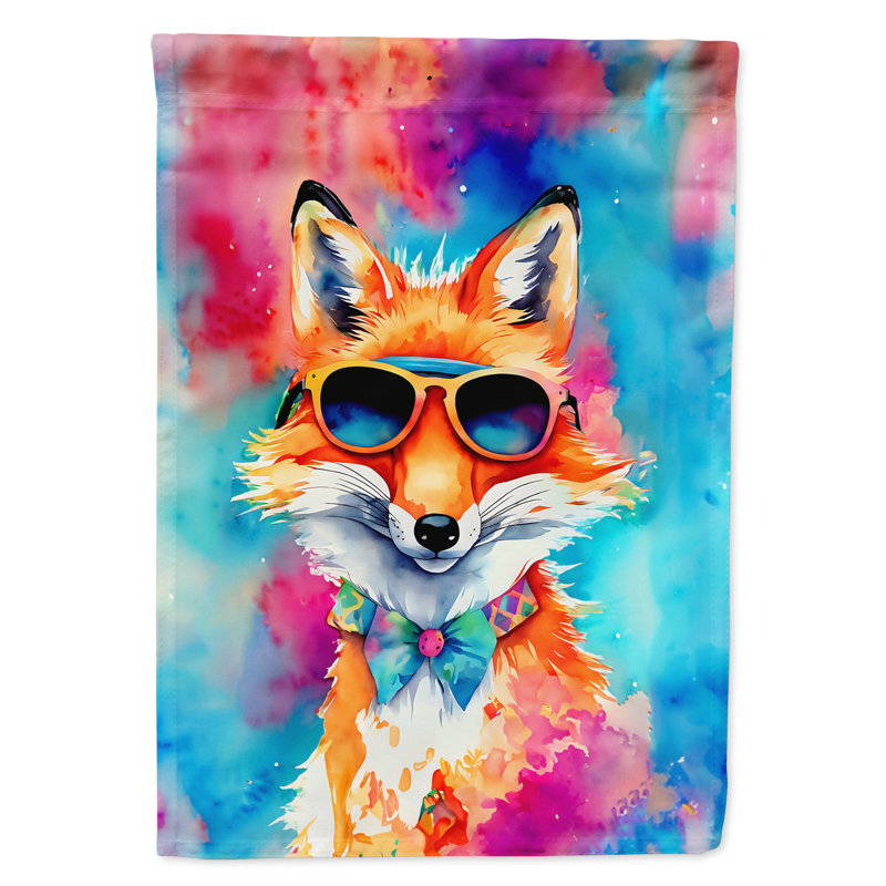 Drapeau de maison de renard hippie