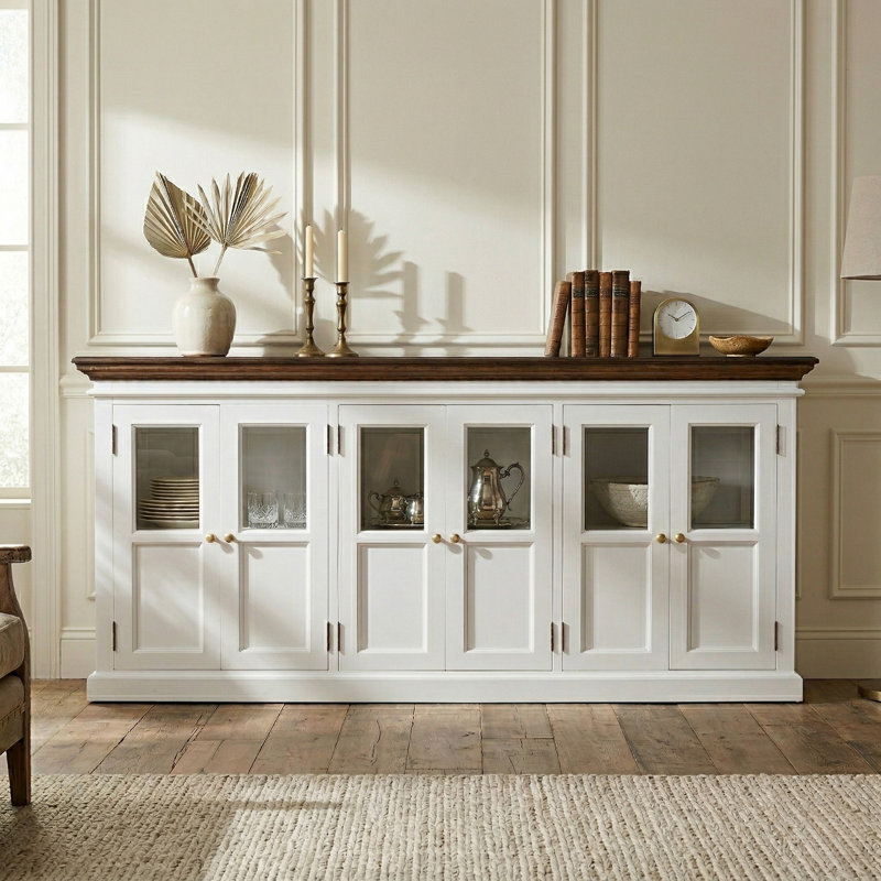 Buffet with 6 Glass Doors