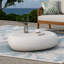 Table basse ovale en béton de forme galet MgO, table d'appoint moderne, intérieur et extérieur résistant aux intempéries pour le patio du salon