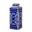 Imperial Ceramic Geometric Square Jar, Indigo, Large-14927165-14927163