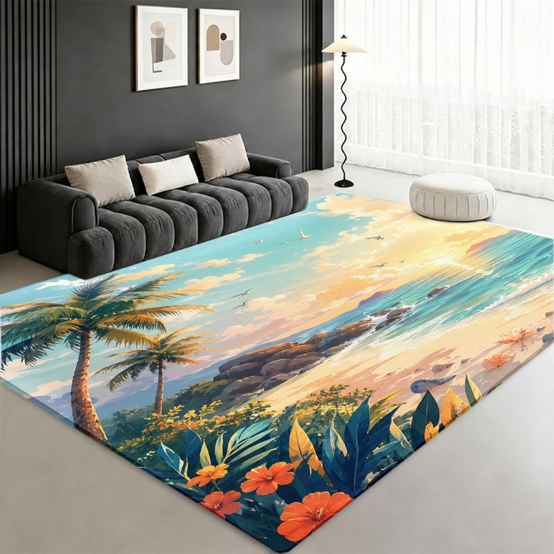 Tapis Tropical Beach Sunset, Rectangle 8'2" x 5'11" (250 x 180 cm)