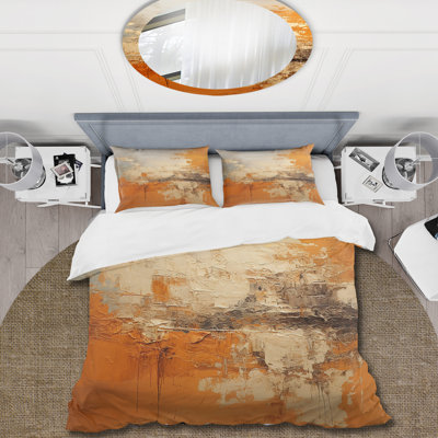 Copper Glow - Abstract Landscapes Duvet Cover Set