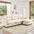 Modular L-Shaped Sectional Sofa With Ottoman, Tufted Backrest, Ergonomic Comfort, And Flexible Configuration.