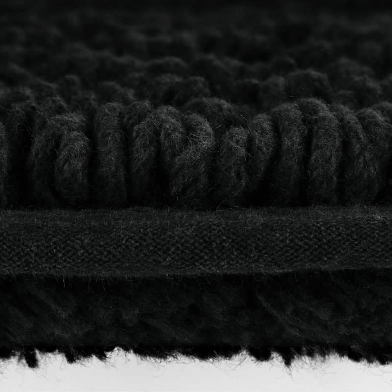 Black 100% Cotton 24X36" 3000 Gsm Reversible Bath Rug, - , 0.5" Medium Pile, Non Slip Suggested For Bathroom Luxury, Match With 1000 Splendor Towels Stability, Pair