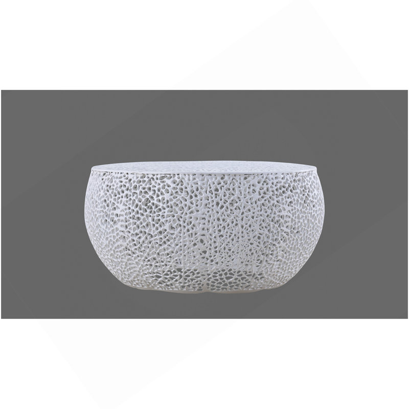 Table basse ronde blanche, Blanc