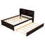 Platform Bed With Trundle And Bookcase Headboard-739165278