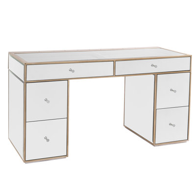 Ensemble de coiffeuse et de table avec 2 tiroirs Slay Station Rylie