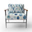 Chaise avec accoudoirs bleu Paisley-808787445