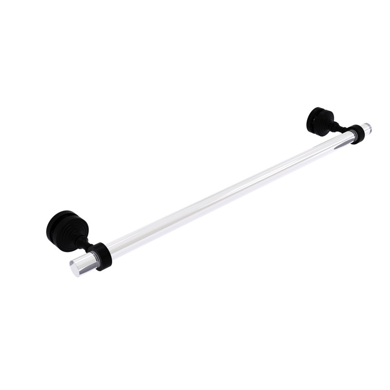 Porte de douche 5,2 "pour porte de douche en verre Jarrell, Noir mat