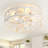 Babson 20" Flush Mount Smart Caged Distressed White Ceiling Fan with Light and Remote Control
