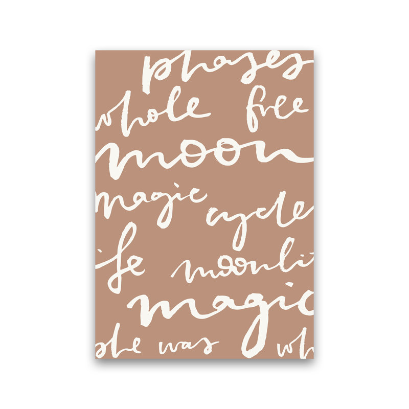 Moon Words Big Lettering by Planeta444 - Print, 59cm H x 42cm W x 1cm D, No Framed