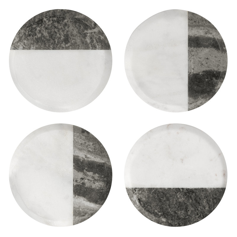 Sous-verres ronds à deux tons