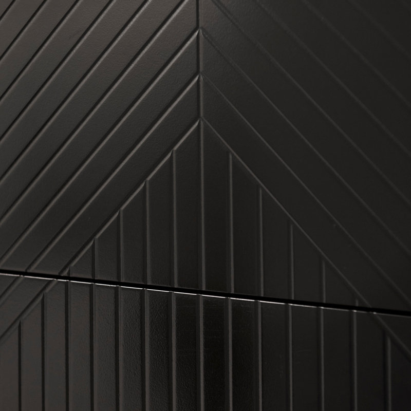 Chest of Drawers - Chevron Pattern , 86cm H x 112cm W x 45cmD, 6