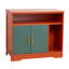 Armoire à litière pour chat avec contrôle des odeurs, fabrication de panneaux de particules, finition rouge et verte