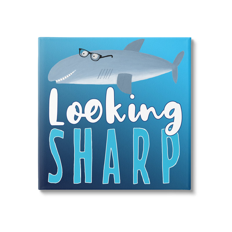 " Looking Sharp Shark " by Carla Daly, 30" H x 30" W x 1.5" D